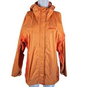 Marmot PreCip Eco Tain Jacket Rip Stop Fabric Packable Sealed Hooded Jacket XL